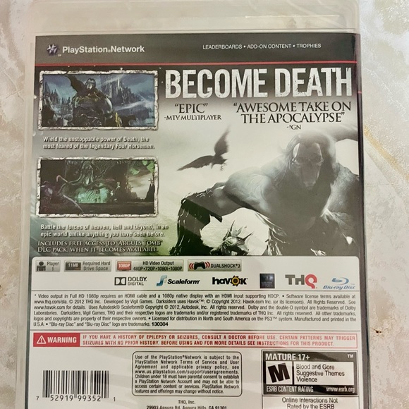 Darksiders II (Limited Edition) - Playstation 3 Video Game - Brand New (Wrapped) - Picture 2 of 2